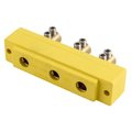 Hubbell Wiring Device-Kellems 100 Amp 250V Yellow, Female Panel Mount, Double Set Screw Stage Pin Device HBL106SPFR